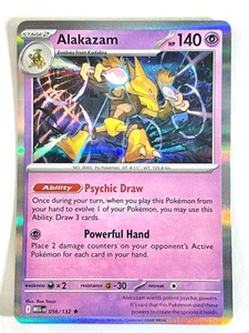 Alakazam 056/132 Holo Rare Mega Evolution Pokemon TCG - Pack Fresh Near Mint NM - Picture 1 of 4