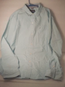 Camicia Gingham Nautica ragazzo blu bianca a quadri con bottoni e colletto taglia XL (18-20) - Foto 1 di 6