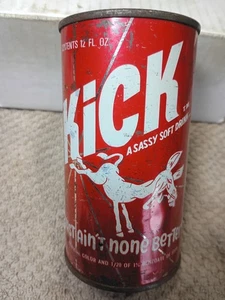 Kick sasy refresco lata de refresco jugo lengüeta tapa superior lata de acero vintage años 60 - Imagen 1 de 6