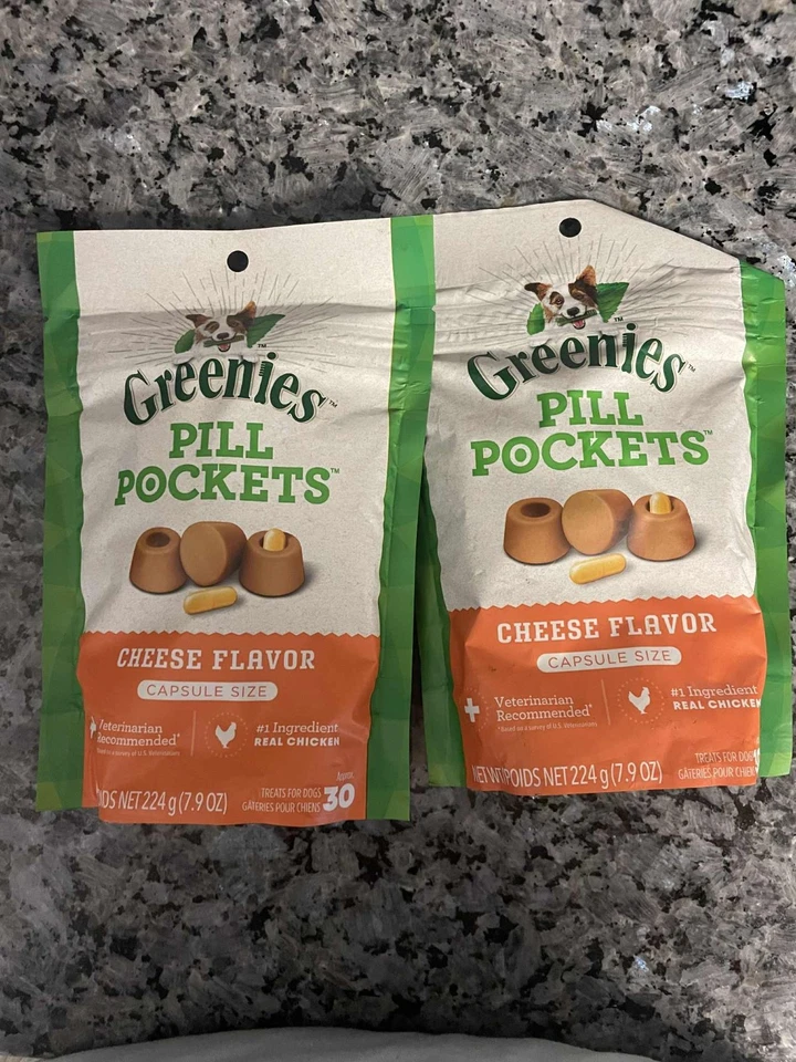 Greenies Bolsillos para Pastillas Tamaño Cápsula Sabor Queso Paquete de 30 unidades 2 Foto 1 de 1