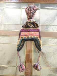 Peruvian Chullo Hat Beanie Unisex Adult 100% Merino Wool Made In Peru - Picture 1 of 9
