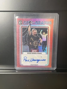 Panini Optic UFC ROSE NAMAJUNAS 2023 rojo Prizm automático/199 Champ SSP - Imagen 1 de 2