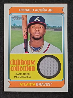 2023 Topps Heritage High Number - Ronald Acuña Jr. - Game Used Relic #CCR-RA - Image 1 of 2