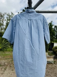 Dockers Large L Mens Button Down Pocket Shirt Blue Short Sleeve NWOT - Picture 1 of 6