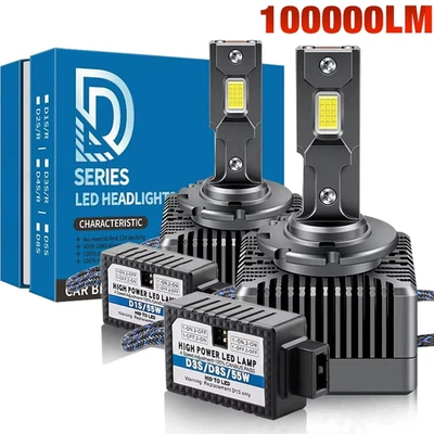 2Pcs D1S Led Headlight D3S Canbus Bulbs CSP D4S D5S D2S D8S Led 100000LM 110W D4 - Image 1 of 4