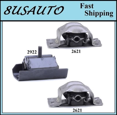3 PCS MOTOR & TRANS MOUNT FIT 1998-1999 CHEVROLET P30 & GMC P3500 - 7.4L - Image 1 of 4