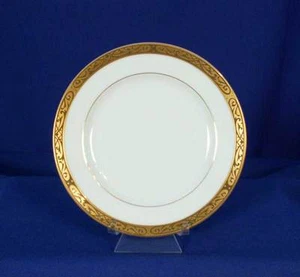 Sango Carlisle Bread and Butter Plate 3716 Antique Green Scrolls on Gold Japan - Picture 1 of 5