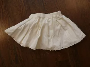 Falda Ralph Lauren Niñas Marfil Algodón Pinwale Pana con Flor Talla 9m - Imagen 1 de 3