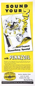 PRINT AD Pennzoil 1945 5x13 Sound Your Z Man Dreaming About Fishing - Picture 1 of 1