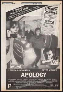 DISCULPA - Anuncio comercial original de 1986 / póster _ Lesley Ann Warren _ Peter Weller - Imagen 1 de 1