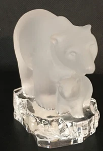 Estatuilla de cristal de plomo Oso y cachorro de cristal de plomo 24 % cristal de plomo ~ Alemania  - Imagen 1 de 7