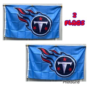 2 NUEVAS BANDERAS DE BANDERA TENNESSEE TITANS 3'X5' NFL ENVÍO GRATUITO - Imagen 1 de 5