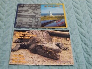 Two (2) FLORIDA Postcards - Rush hours, alligator  - Picture 1 of 4