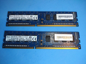 SK.Hynix 4GB (2GBx2) 1Rx8 PC3-12800U DDR3-1600MHz Desktop DIMM Ram HP 655409-150