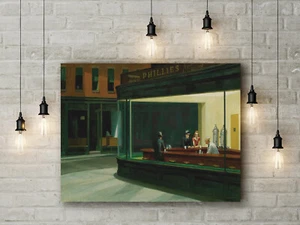 Edward Hopper: Nighthawks. Fine Art Canvas - Picture 1 of 2