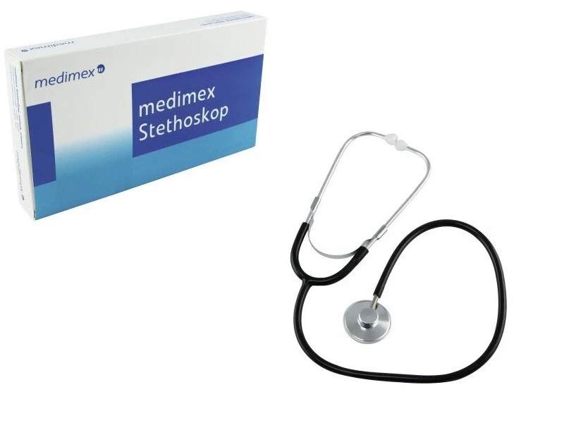 Stethoskop einfach schwarz Medimex Medizinprodukt Flachkopf Stetoskop Black - Bild 1 von 1