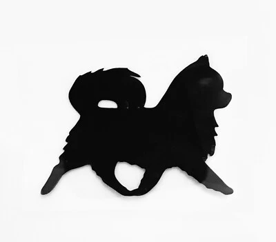 Chihuahua Long Coat Dog Stickers Iron On Decals For Clothes T-Shirt DIY 50mm x 2 - Image 1 of 4