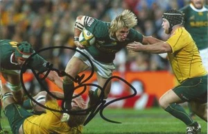 SOUTH AFRICA & WORCESTER RUGBY: WYNAND OLIVIER SIGNED 6x4 ACTION PHOTO+COA - Picture 1 of 1