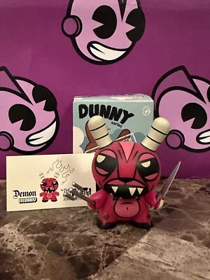 Kidrobot Dunny 3” Endangered Series Joe Ledbetter Red Demon w/ Box & Card! - Image 1 of 2