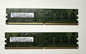 Samsung 2 x 1GB 1Rx8 PC2-6400U-666-12-ZZ Memory RAM (2GB Total) M378T2863EHS-CF7 - Picture 1 of 1