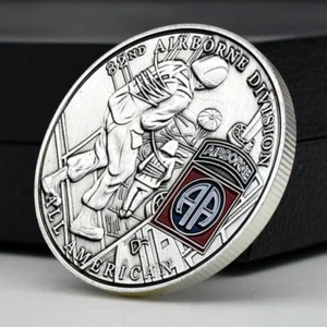 US 82nd Airbrone Division Silvery Coin Military Commemorative Medal Ornament - Bild 1 von 12