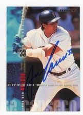 SIGNED BASEBALL CARD AUTO BOSTON RED SOX JOSE CANSECO FLEER 1995 #U-9