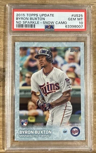 2015 Topps Update Snow Camo #/99 Byron Buxton Rookie #US25 PSA 10 gemme nuove di zecca - Foto 1 di 2