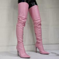 Fashion Women's Pointy Toe Stilettos High Heels Shoes size Over The Knee Boots 