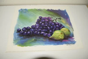 B. Stangenberg "Grapes" Art Print Spain Pantherex - Picture 1 of 7