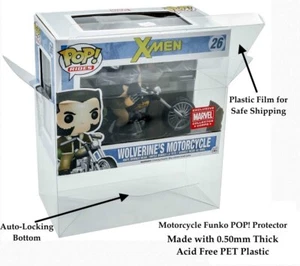 0.50mm Box Protector For FUNKO POP! Motorcycle Fits Wolverine Daryl Dixon Lloyd - Picture 1 of 7