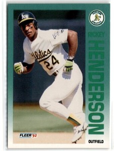1992 Fleer Rickey Henderson Oakland Athletics #258