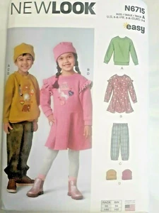 Sweatshirt Sweat Pants Dress New Look Simplicity N6715 Sewing Pattern Girls Boys - Picture 1 of 5