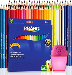 50 Farben, vorgespitzte Farbstifte, weiche Mine, inklusive Anspitzer, Ultima - Bild 1 von 12