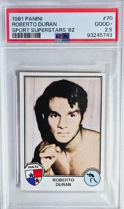 1981 Panini Sport Superstars #70 Roberto Duran Boxing Card PSA 2.5 Good+ - Picture 1 of 2