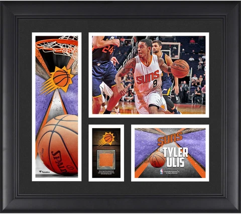 Tyler Ulis PHO Suns Framed 15x17 Collage w/a Piece of Team-Used Ball Cover
