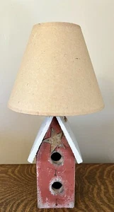 Vintage 1997 Fall Cr Folk Wooden Birdhouse Table Lamp Make An Offer - Picture 1 of 11