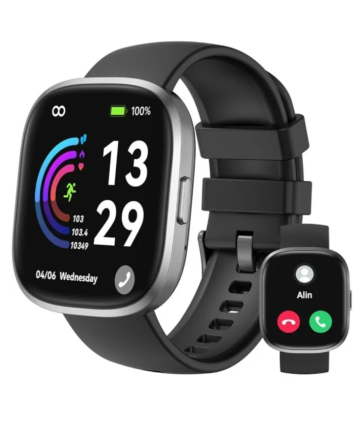 Smart Watch Men and Women Answer/Make Calls,1.83" HD Touch Screen Smartwatch,Fit - Image 1 of 4