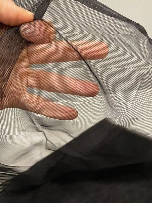 Tecido preto semi transparente 33" por 66" tecido - Imagem 1 de 4