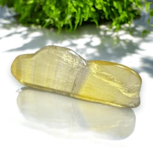 Gelber Fluorit Kristall Wolkenschnitzerei - Bild 1 von 11