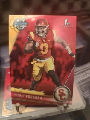 Korey Foreman Red /5 2023 Bowman Chrome U University - Image 1 of 2