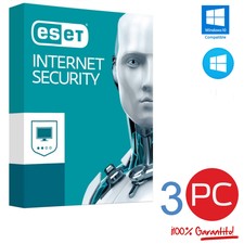 ESET INTERNET SECURITY 3 PC 1 Anno Licenza Originale -GARANTITA