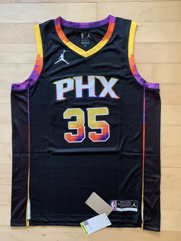 MENS PHOENIX SUNS KEVIN DURANT JERSEY #35 CITY EDITION- BLACK - SIZE LARGE Cover