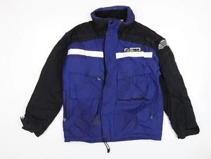 ellesse Mens Blue Rain Coat Size M Zip - Picture 1 of 10