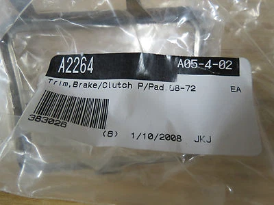 1968-1979 Chevrolet Corvette Brake Or Clutch Pad Stainless Steel Trim Bezel, New Foto 1 de 3