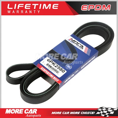 Serpentine Belt fits 07-15 Dodge Jeep Chrysler Hyundai 2.0L 2.4L 6PK2580 - Image 1 of 4