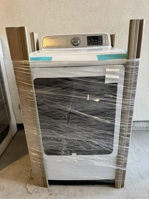 NEW Samsung DVE50M7450W 7.4 cu. ft. Electric Dryer - White - Image 1 of 4