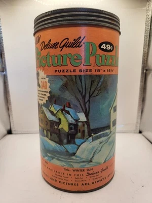 Vtg Series 201 Deluxe Guild Sirra Morn Picture Puzzle 340 Piece 50’s - Image 1 of 4