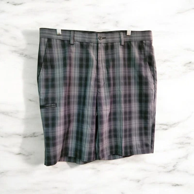 Grand Slam плоский передний черный клетку платье шорты для гольфа размер 34 - Изображение 1 из 4