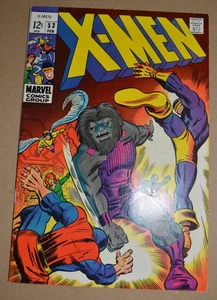 X-MEN #53 CRUDO ALTA CALIDAD EDAD DE PLATA MARVEL COMICS 1er arte de Barry Smith 1969 - Imagen 1 de 19