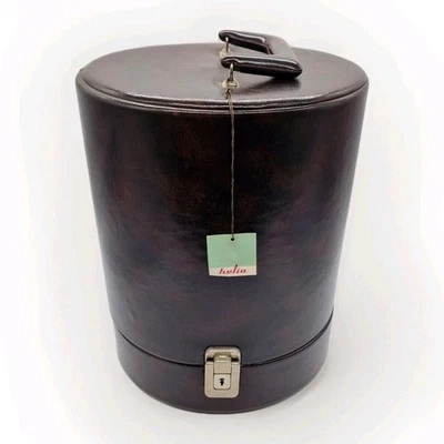 Helia ☆ Runder Vintage ☆ Hut / Perückenkoffer ☆ mit Schlüssel und Kopf ☆ Neuwert - Image 1 of 4